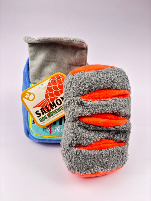 Jouet de fouille conserve de saumon - The furryfolks Seconde Patte