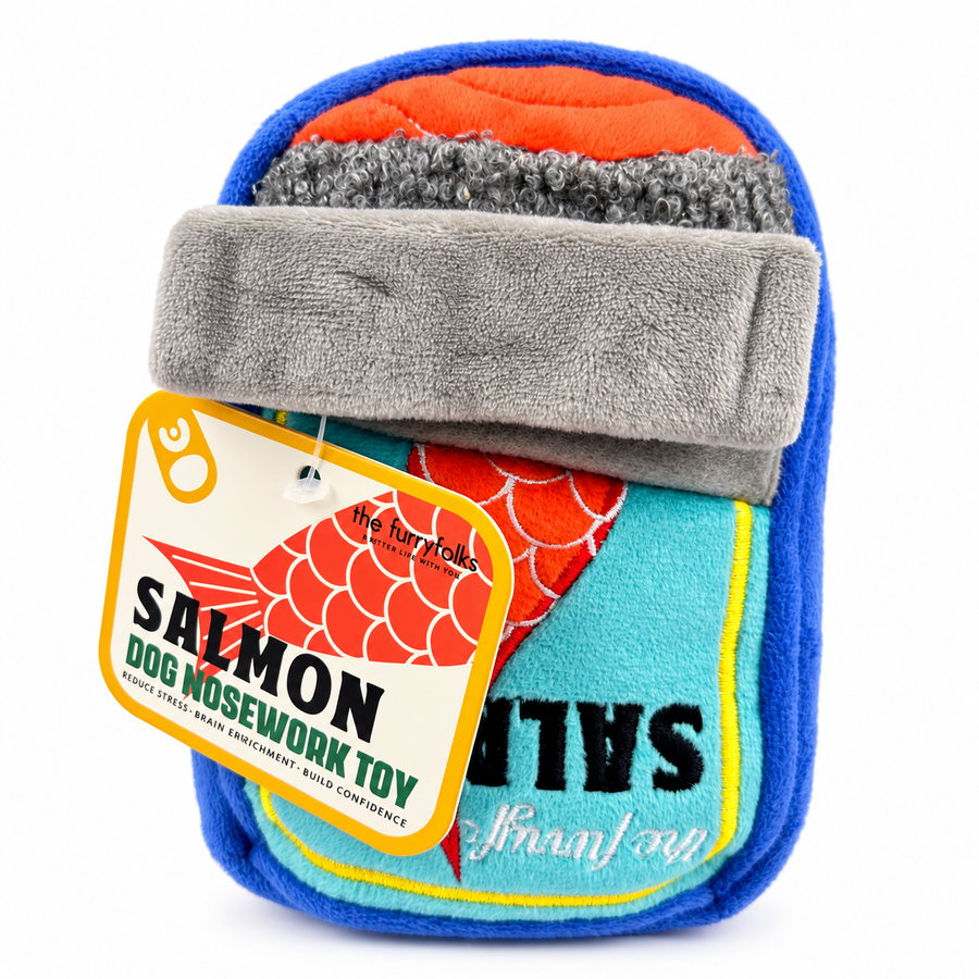 Jouet de fouille conserve de saumon - The furryfolks Seconde Patte