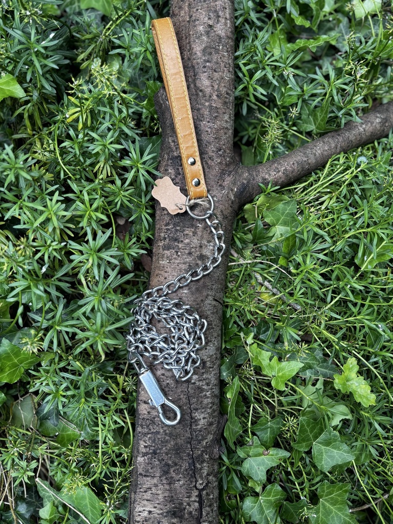 [2190.115] Laisse en chaîne poignée simili