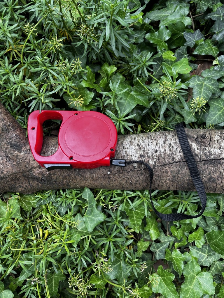 [2169] Laisse rétractable rouge