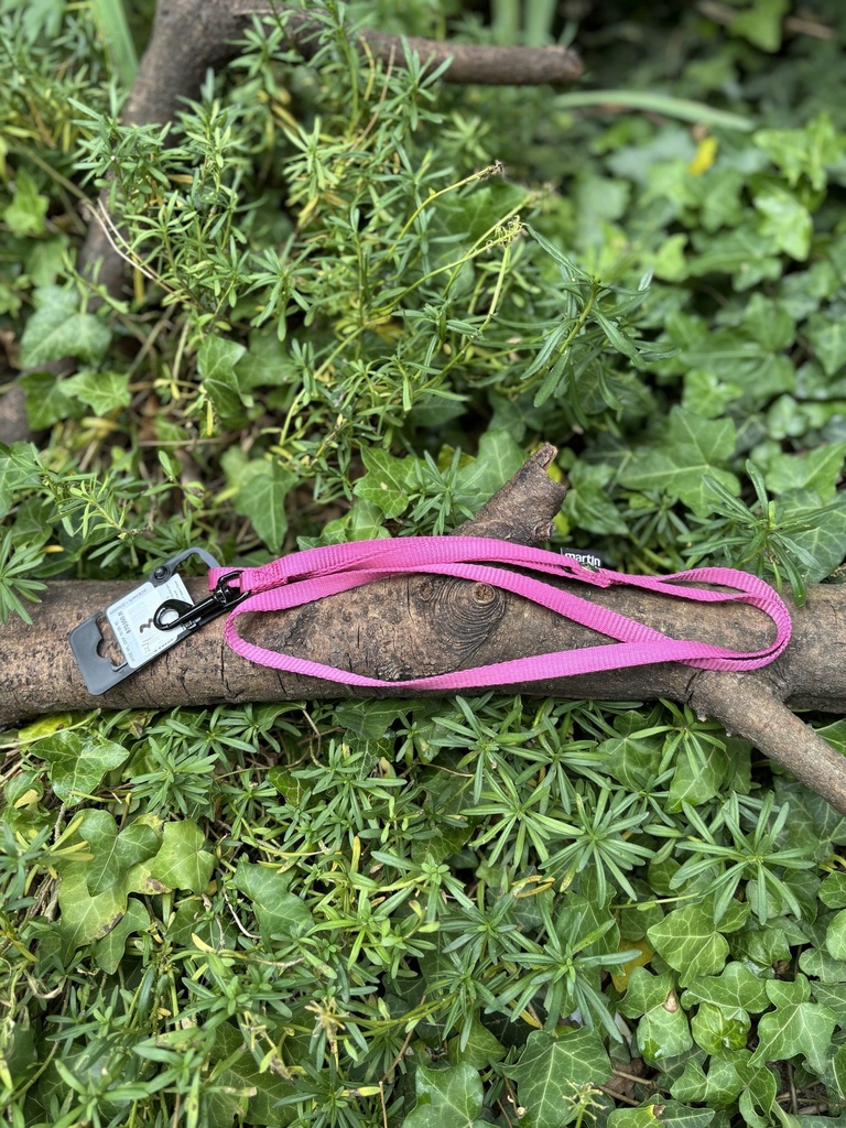 [2231.rose-3] Laisse rose Martin Sellier 120cm