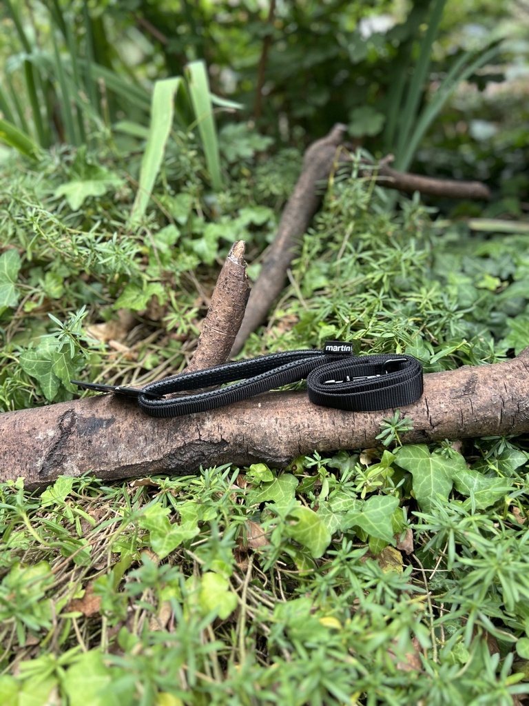 [2231.laissenoire] Laisse Martin Sellier 120cm 25mm