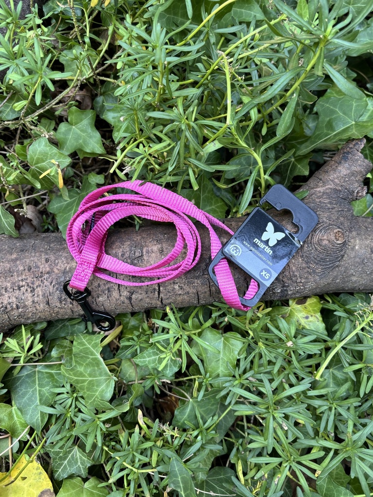 [2231.laissetissus10mmrose] Laisse Martin Sellier 1X120cm