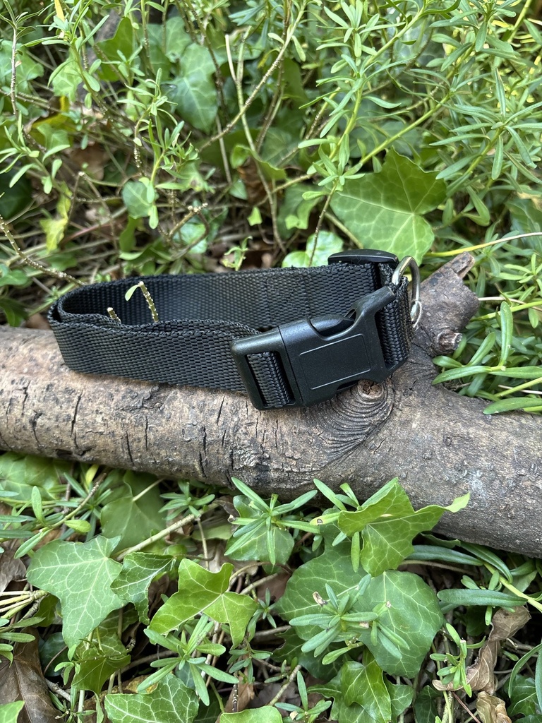 [2270.tissunoir] Collier noir 37-62cm