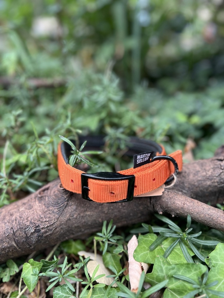 [2282.tissuorange] Collier orange 44-52cm