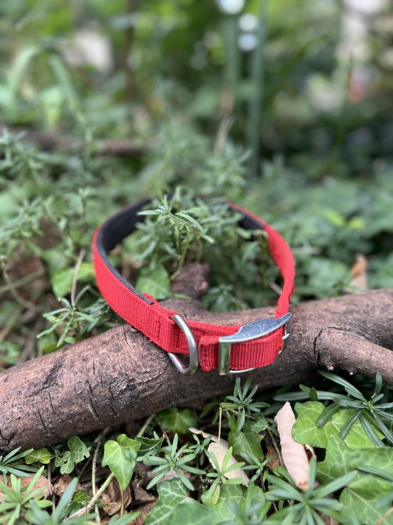 [2282.tissurouge] Collier rouge 41-50cm