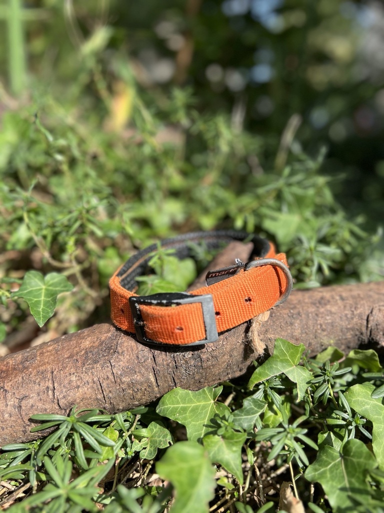 [2282.tissuorange36-45] Collier orange 36-45cm